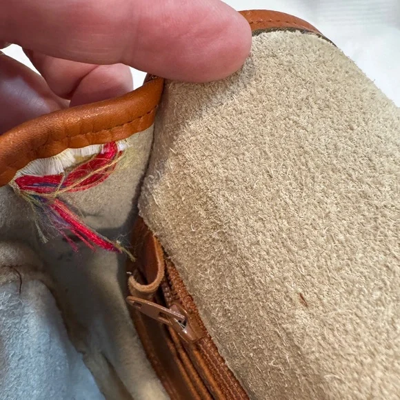 Dooney and Bourke AWL Cream Brown Leather Bag vintage the Calvary trooper 1980’s - Picture 4 of 15